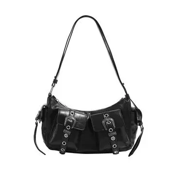 Сумка Милая Прохладная Сумка для мотоцикла Spice Girl Девушка Ретро Старшая Текстура Одно Плечо Подмышечная Сумка Девушка