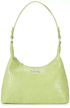 Сумка МИНИ-СУМКА ИЗ ИСКУССТВЕННОЙ КРОКОДИЛОВОЙ КОЖИ LtGREEN [X Girl] Женская