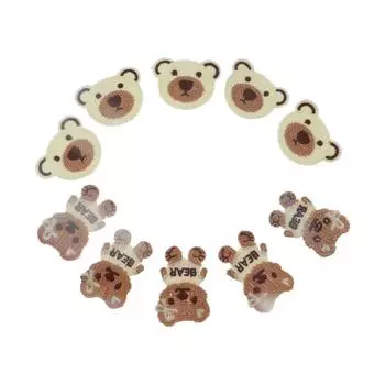 Сумка Мини Животное Медведь DIY Одежда Украшения Нашивки Значки Аппликации Вышитые Наклейки pink-Bear head