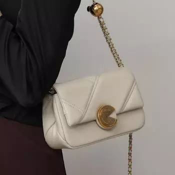 Сумка Модная женская сумка Цепная сумка через плечо Кожаная высококачественная сумка на плечо Niche Весна и лето