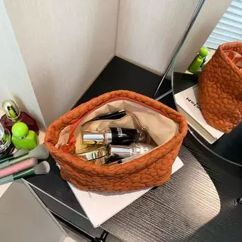 Сумка модная женская сумка простая однотонная маленькая квадратная сумка в иностранном стиле большая вместимость косметичка Tide коричневый