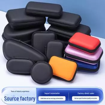 Сумка-молния Eva для наушников, зарядных устройств и цифровых аксессуаров 3C 7*7*3 round without net