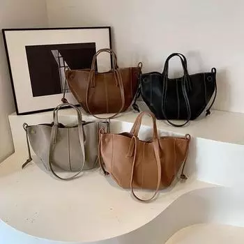 Сумка-молния из искусственной кожи, однотонная, модная, женская, премиум-сумка, одинарная, подмышечная, милая, сумка через плечо чёрный