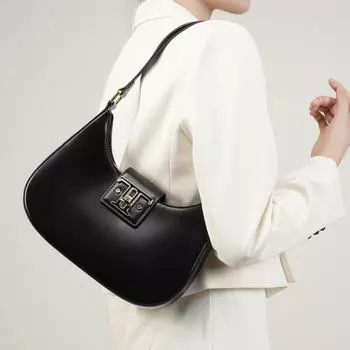 Сумка Moon Bag из натуральной кожи французского дизайнера Underarm Bag - универсальная женская сумка через плечо 2024 года коричневый