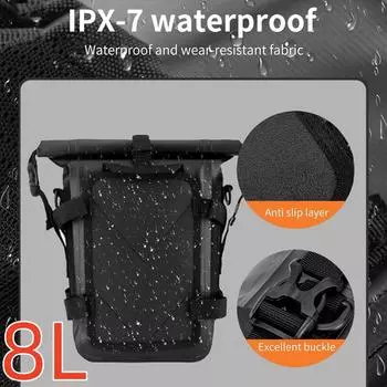 Сумка на бампер для мотоцикла, водонепроницаемая боковая сумка для мотоцикла, многофункциональная сумка на топливный бак, сумка на заднюю часть хвоста, сумка Mech Bag, сумка Superpower чёрный