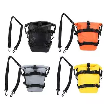 Сумка на бампер для мотоцикла, водонепроницаемая, большой емкости, противоскользящая, из ПВХ, боковая рама, защитная сумка для езды, размер S Yellow