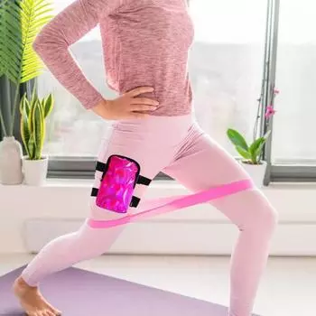 Сумка на бедро для улицы, водонепроницаемая, регулируемая, с эластичной резинкой, застежка-молния, портативная, поясная сумка чёрный