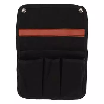 Сумка на боковую часть стула, черная, многофункциональная, дышащая, для кемпинга, сумка на подлокотник для кресла на открытом воздухе