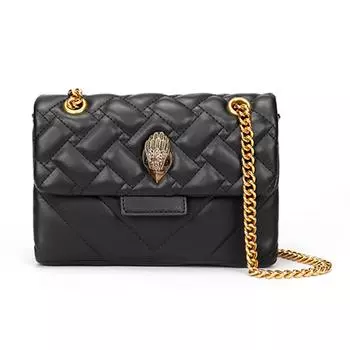 Сумка на цепочке с сетчатой текстурой из искусственного материала, многофункциональная сумка через плечо для повседневной жизни и работы One Size чёрный