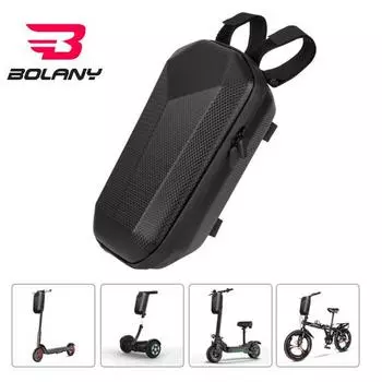 Сумка на голову для скутера, 4 л, водонепроницаемая, из искусственной кожи, зарядное устройство для электронного велосипеда, жесткий чехол для хранения бутылок с батарейками, ежедневн... чёрный