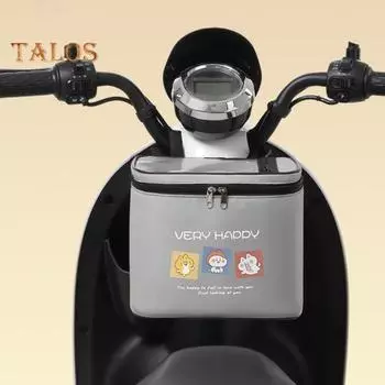 Сумка на голову для велосипеда Водонепроницаемая конструкция Большая вместимость Передняя вешалка Сумка Простая установка Мультяшный узор Велосипедная сумка чёрный