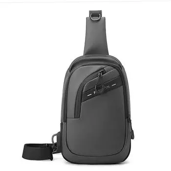Сумка на грудь большой вместимости Мужская деловая на плечо через плечо Сумка для занятий спортом на открытом воздухе серый