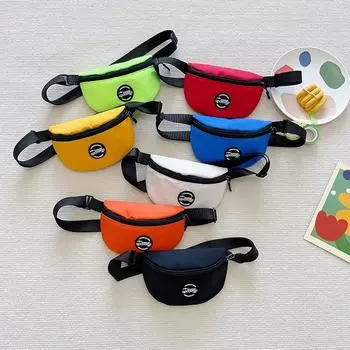 Сумка на грудь для мальчиков Сумка через плечо на молнии Сумка на пояс Кошелек с надписью Детские сумки белый