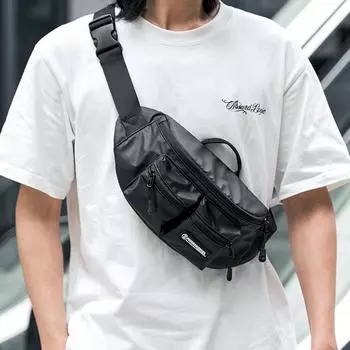 Сумка на грудь для мужчин, крутой стиль, мужская сумка на плечо, повседневная мужская сумка через плечо, легкая модная мужская сумка, крутой стиль чёрный