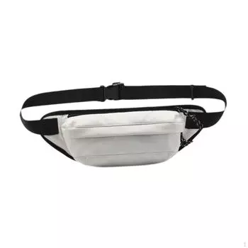 Сумка на грудь Fanny Pack с застежкой-молнией и регулируемым ремешком для бега и тренировок белый