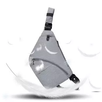 Сумка на грудь Мужская летняя сумка через плечо Трендовая повседневная сумка через плечо Мужская и женская сумка через плечо чёрный