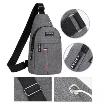 Сумка на грудь мужская сумка через плечо на одно плечо большая вместимость для спорта на открытом воздухе и отдыха маленькая сумка на плечо темно-синий