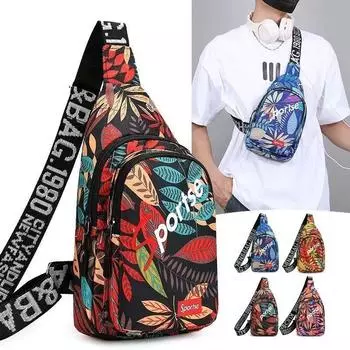 Сумка на грудь мужская сумка через плечо на одно плечо большой емкости для спорта на открытом воздухе и отдыха модная маленькая сумка на плечо большой емкости чёрный