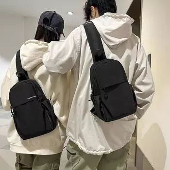 Сумка на грудь Мужская сумка через плечо Женская сумка через плечо чёрный