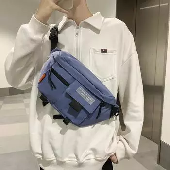 Сумка на грудь женская уличная поясная сумка унисекс спортивная на открытом воздухе поясная сумка сумка на плечо нейлоновые поясные сумки кошелек 6.42 синий