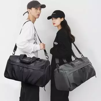 Сумка на короткие расстояния, мужская дорожная сумка, большая вместительная спортивная сумка для фитнеса, женская сумка на плечо, сумка для хранения Small чёрный