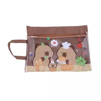 Сумка на молнии Капибара Большая вместимость Папки для файлов Новая сумка для файлов 1