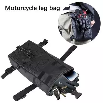 Сумка на ногу для езды на мотоцикле, сумка на пояс для верховой езды, наружная, 2,2 л, для путешествий, рыбалки, пешего туризма, велоспорта, многофункциональная, водонепроницаемая Black