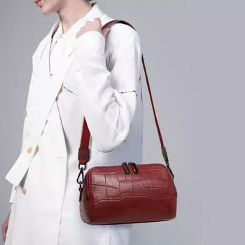 Сумка на одно плечо Aidrani Red, новый стиль 2024 года для женщин. Это модная натуральная воловья кожа, подходящая для поездок на работу.