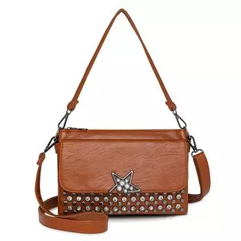 Сумка на одно плечо из искусственной кожи, модная женская сумка с бриллиантами, большая вместимость, многослойная сумка через плечо, ручная сумка чёрный