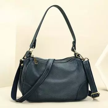 Сумка на одно плечо из натуральной кожи, многофункциональная сумка через плечо из коровьей кожи с верхним слоем, сумка-мешок Niche Dumpling