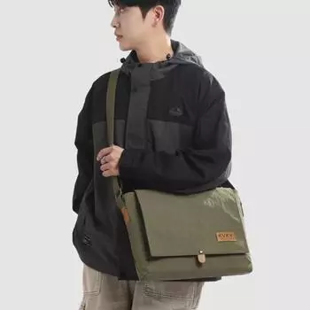 Сумка на одно плечо мужская сумка трендовая простая модная большая вместимость ручная косая нейлоновая сумка хаки