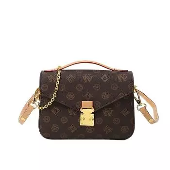 Сумка на одно плечо, простая модная ретро женская сумка, новая личность, досуг, текстура, иностранный стиль, диагональная маленькая квадратная сумка коричневый