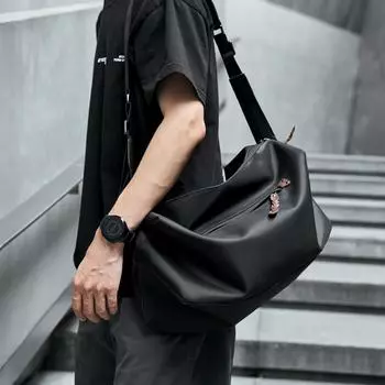 Сумка на одно плечо, рабочий рюкзак, мужская сумка через плечо, сумка почтальона большой вместимости, сумка через плечо Street Trend чёрный