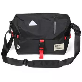 Сумка на одно плечо, сумка-мессенджер, повседневная мужская сумка через плечо, большая вместительность, длина 37 см, ширина 16 см, высота 32 см чёрный