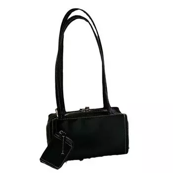 Сумка на одно плечо в стиле ретро для весны и лета, сумка для наушников Niche Boston Underarm Crossbody белый