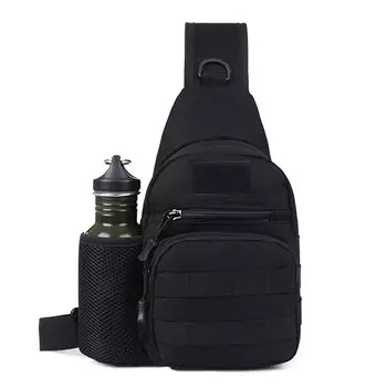 Сумка на одно плечо военная через плечо сменная наплечная сумка включает в себя бутылку с водой для альпинизма и выживания MOLLE для спорта и отдыха на природе [Camonti]