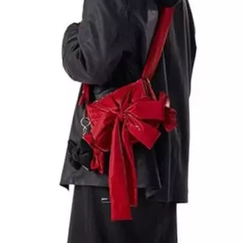 Сумка на одно плечо женская весенняя новинка All-match Senior цветная плиссированная сумка сумка через плечо с бантом чёрный