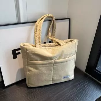 Сумка на плечо Большая сумка Студенческая косметичка Сплошной цвет зелёный