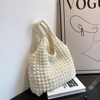 Сумка на плечо Cloud Puff Flower в стиле вестерн для девушек, новая летняя простая холщовая сумка