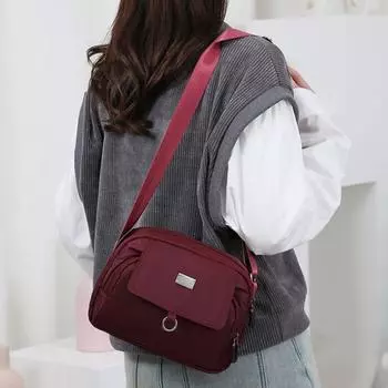 Сумка на плечо для мобильного телефона на молнии с несколькими карманами, женская сумка-мессенджер Oxford, подарки кофейный