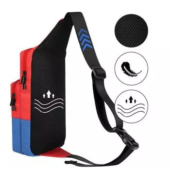 Сумка на плечо и на грудь Mario Switch для NS Lite — защитное хранилище для игр Zelda красный/синий