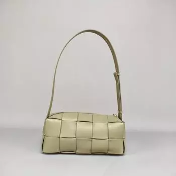 Сумка на плечо из телячьей кожи цвета конфет, весна-лето 2024 года - квадратная женская сумка с текстурой Niche 25*11*10