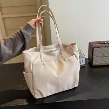 Сумка на плечо, однотонная большая сумка, женская сумка большой емкости чёрный