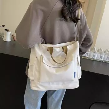 Сумка на плечо Портативная исходящая сумка через плечо Легкая женская сумка-тоут Сумка подмышками белый