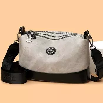 Сумка на плечо с цветными блоками, женская, большая вместимость, сумка для путешественников, маленькая квадратная сумка для матери серый