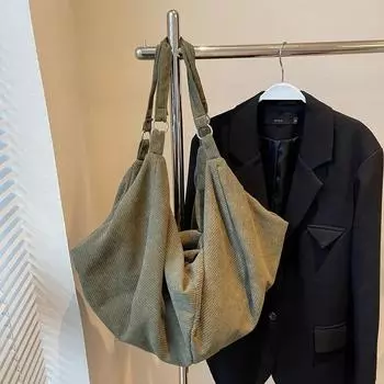 Сумка на плечо с однотонным покрытием на молнии, модная сумка, большая вместимость, мягкая, многофункциональная, популярная сумка-тоут чёрный