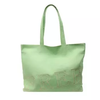 Сумка на плечо с принтом букв, женская сумка-тоут большой вместимости зелёный
