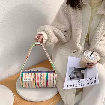 Сумка на плечо в радужную полоску Edition, женская, маленькая, сумка для покупок большой вместимости, повседневная сумка-тоут