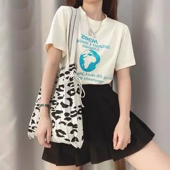 Сумка на плечо, женская большая вместительная плиссированная складная сумка для органа, шерстяная вязаная сумка для колледжа с леопардовым принтом One Size