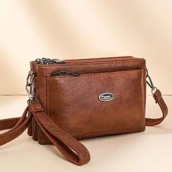 Сумка на плечо Женская сумка с несколькими отделениями для мобильного телефона Кошелек Сумка через плечо чёрный